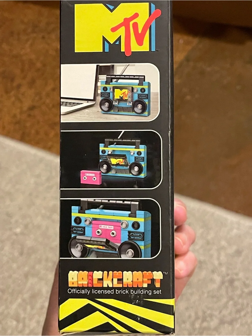 MTV Retro Boom Box Brick Set - Blue, Black & Pink Accents - 96 Piece Puzzle